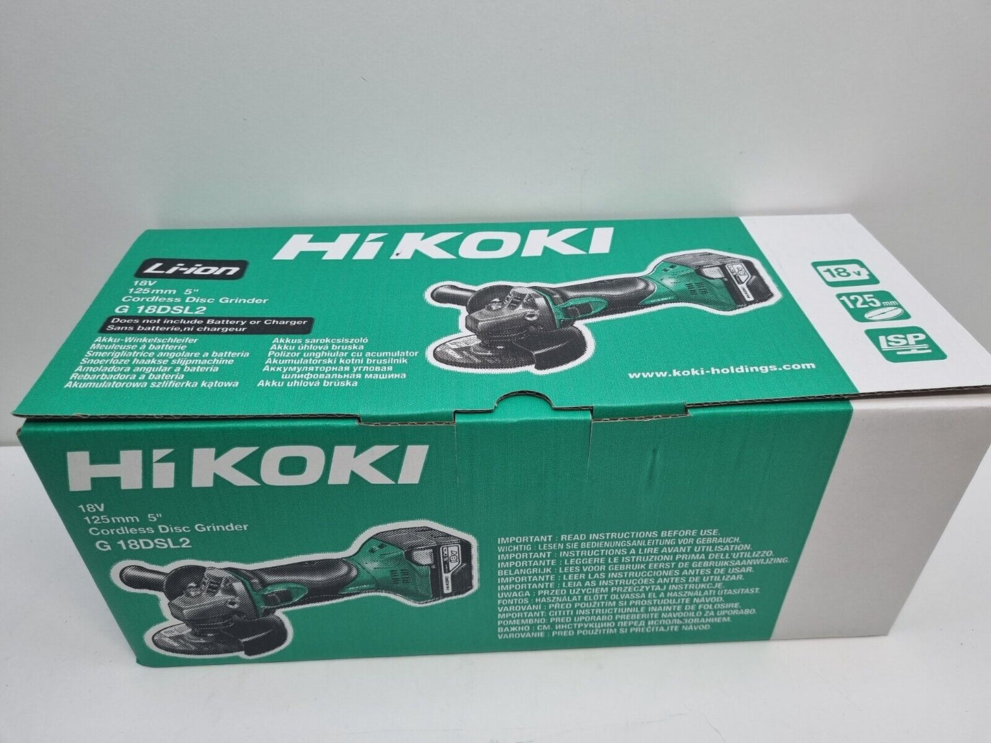 Hikoki 18v Grinder Green New in Box Li-ion