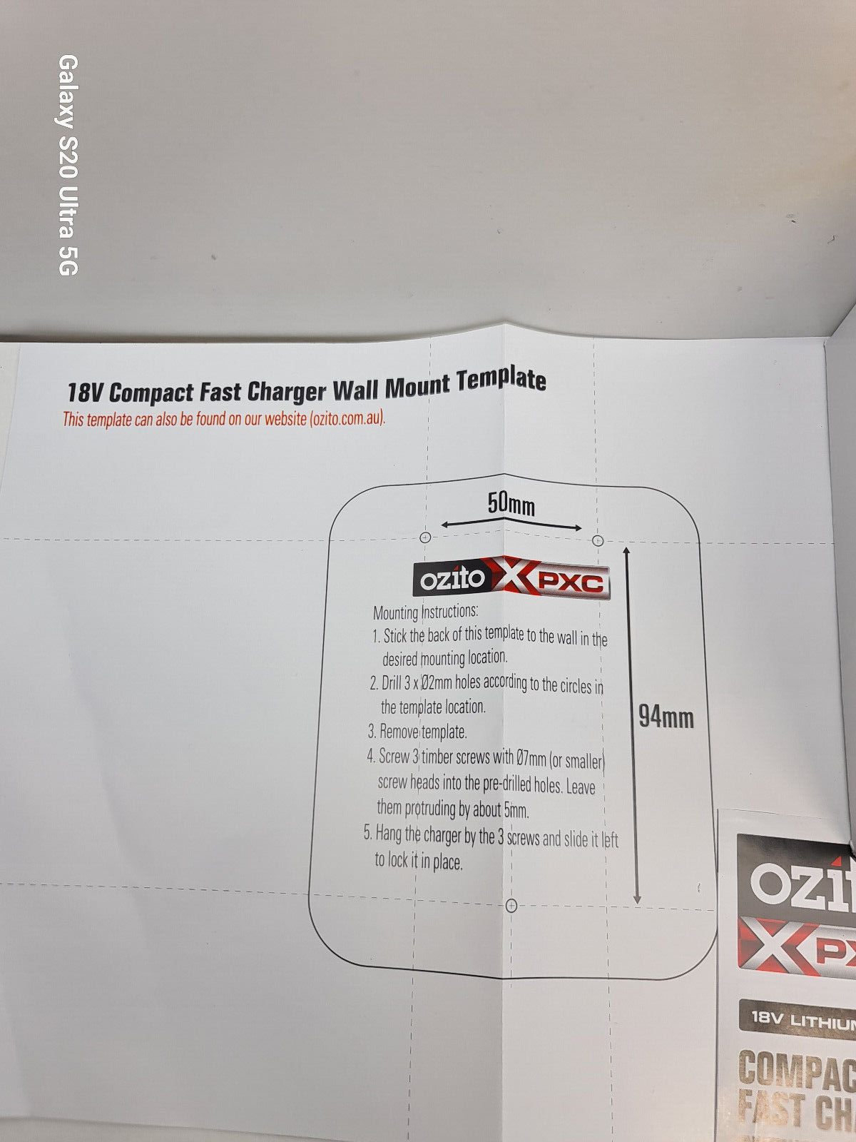 Ozito 18v Compact Fast Battery Charger - New + Genuine