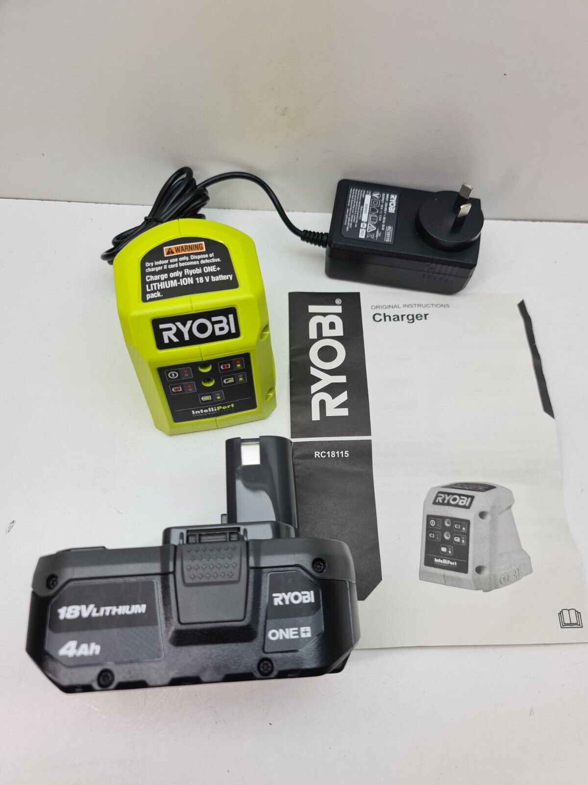 Ryobi 18v Charger + 4AH Battery - New + Genuine