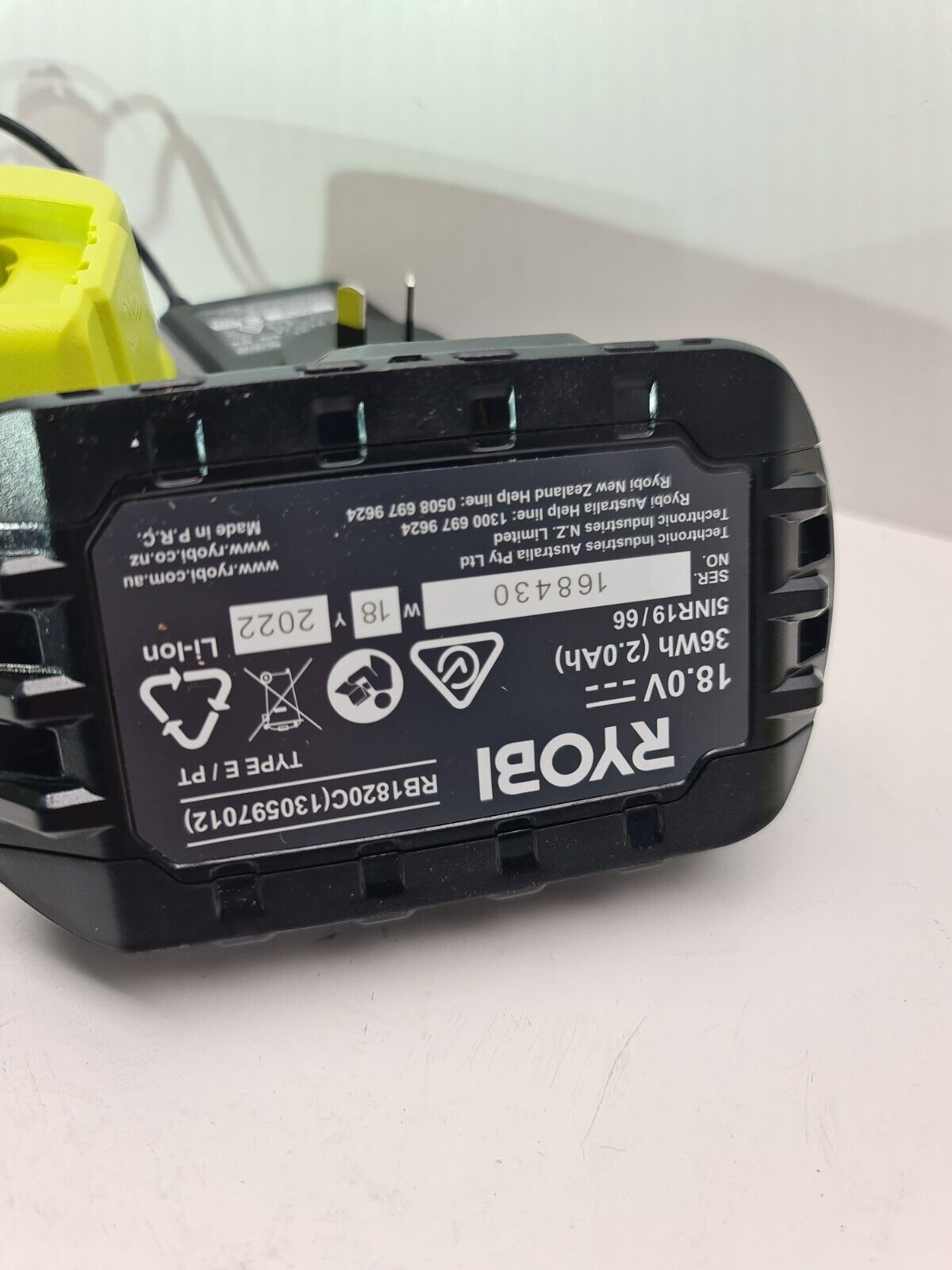 Ryobi 18v Charger + 2Ah Battery - New + Genuine