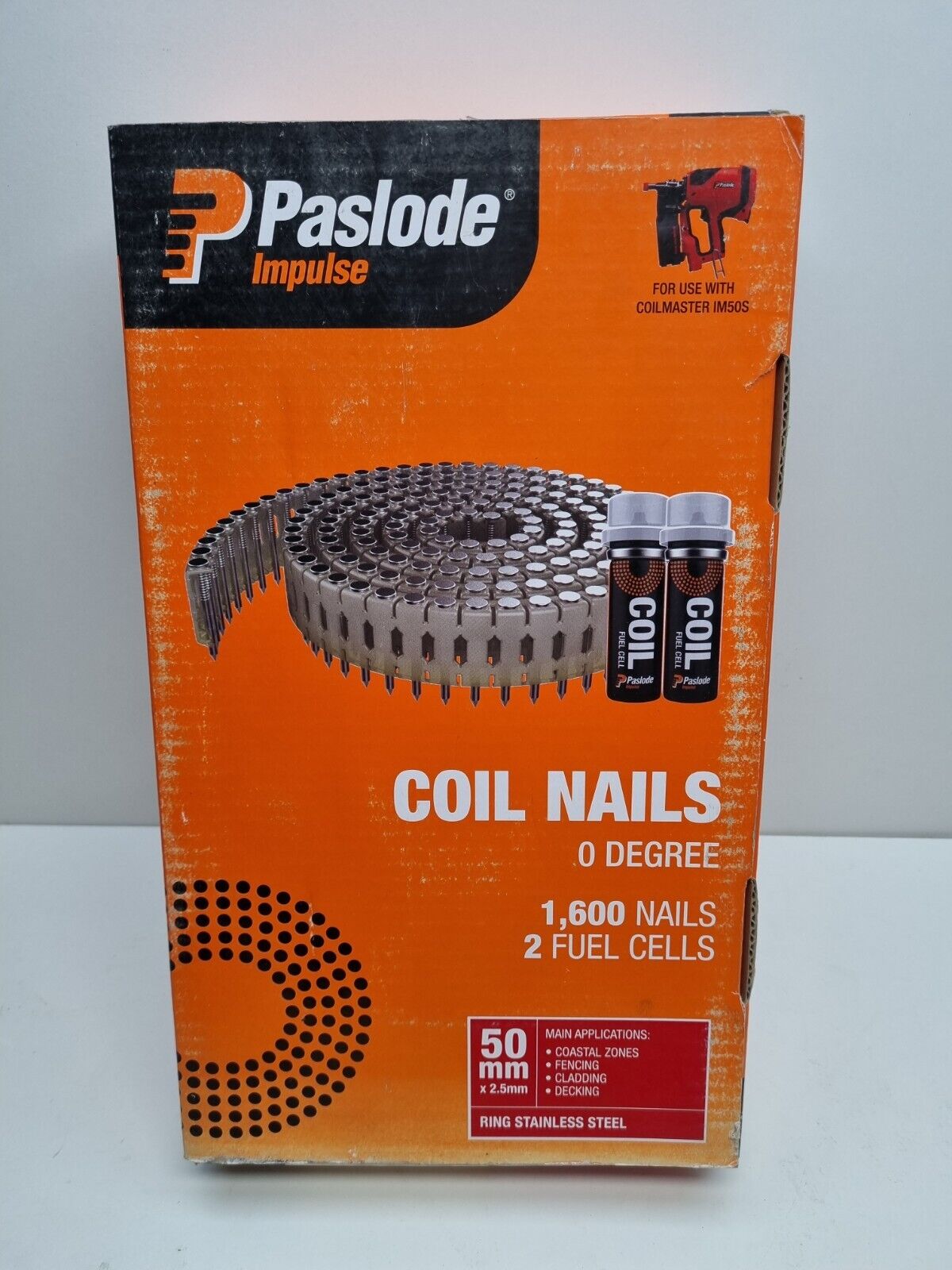 Paslode Coil Master Nails 50mm - Stainless, Ring Shank - New