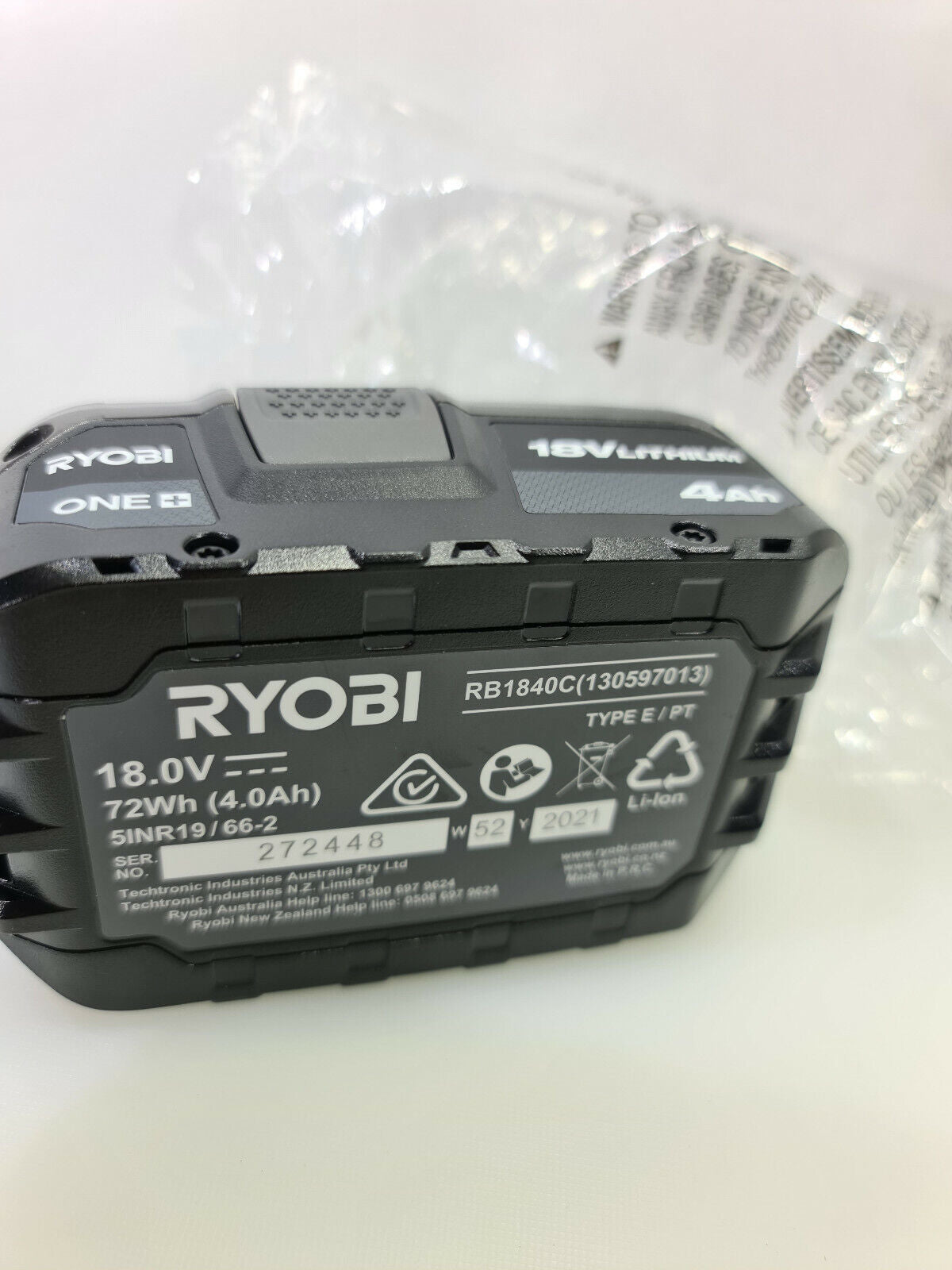 Ryobi 18v 4Ah Battery - Genuine, New Style