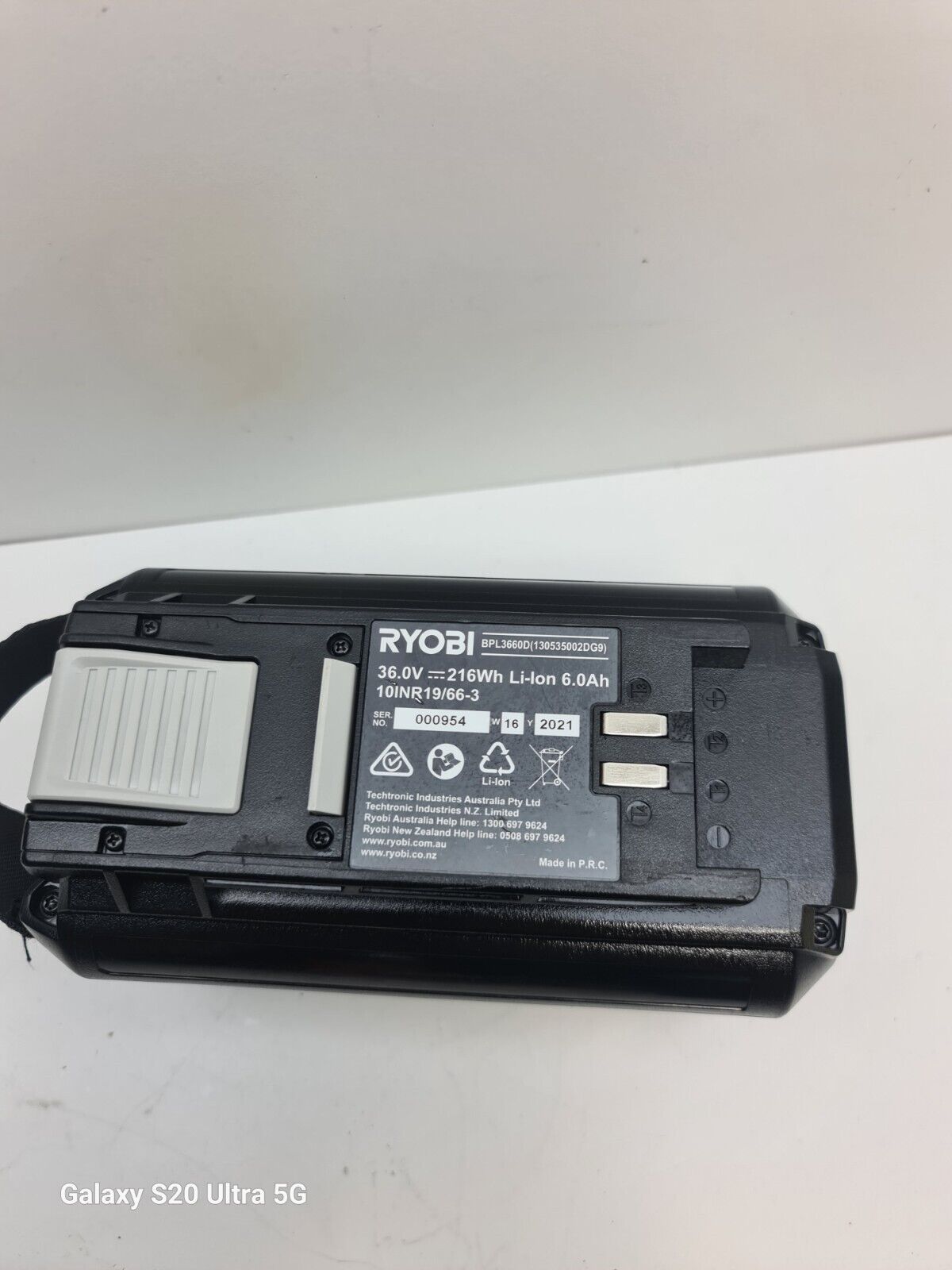 Ryobi 36v HP 6Ah Battery BPL3660D - Used