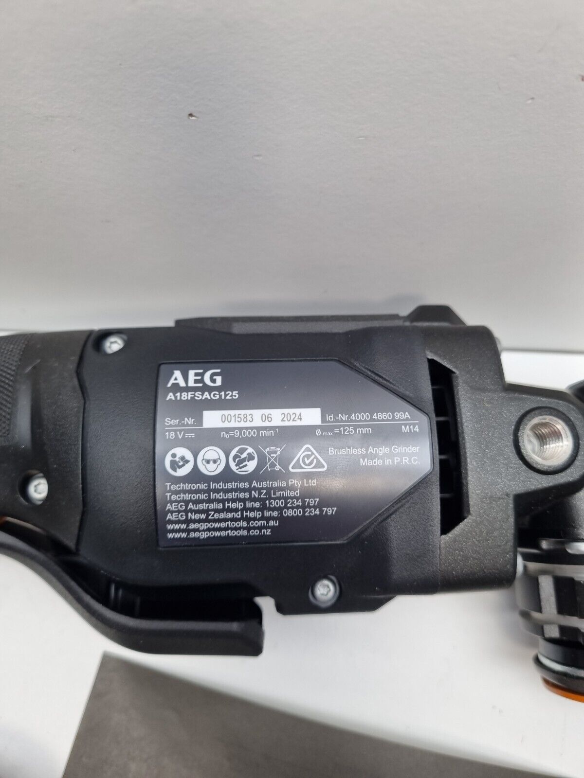 AEG 18v Fusion Angle Grinder - Limited Edition - New