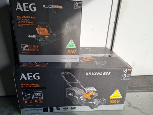 Buy AEG 58v Garden Power Tools Lawn Mower Backpack Blower 