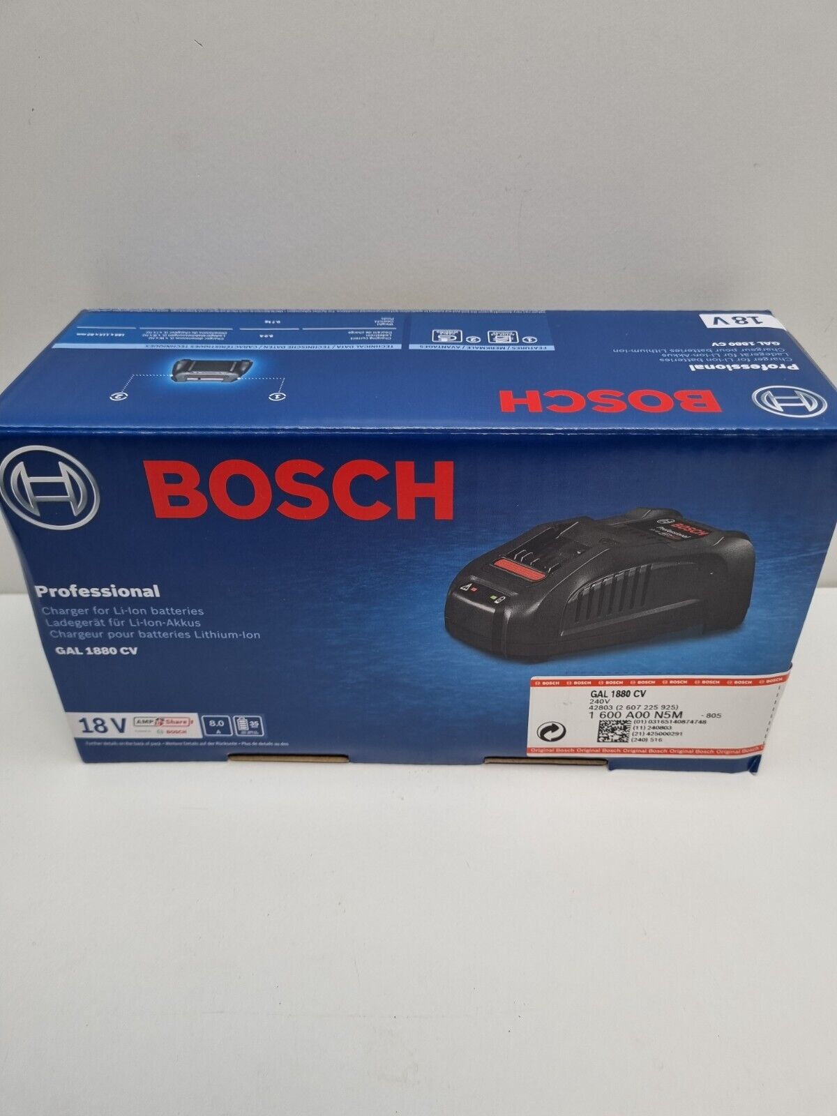 Bosch Blue 18v Rapid Charger GAL1880CV - New in Box