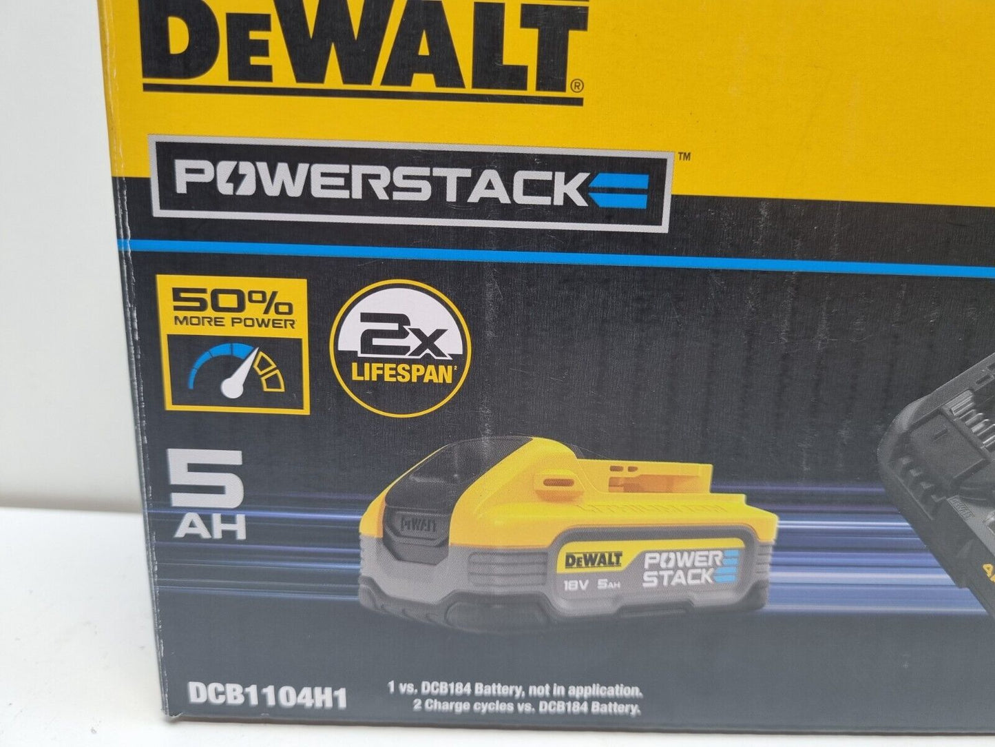 Dewalt 18v Charger + 5Ah Power Stack Battery Kit