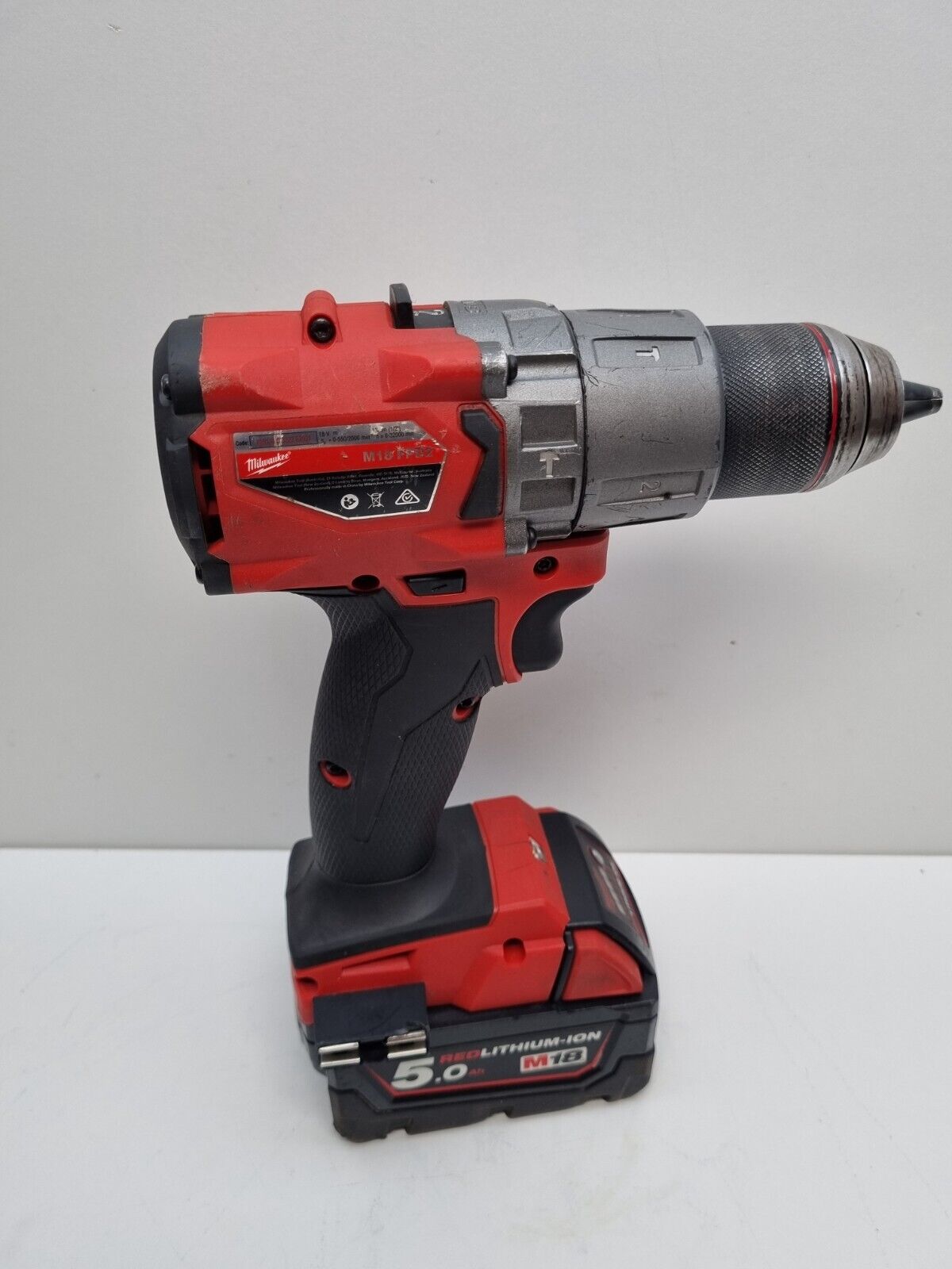 Milwaukee 18v Brushless Drill + 5Ah Battery - Used