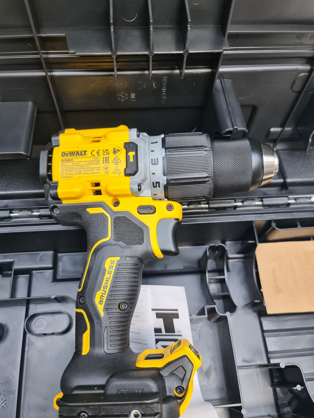 Dewalt 18v Brushless Drill DCD805 - New in Case