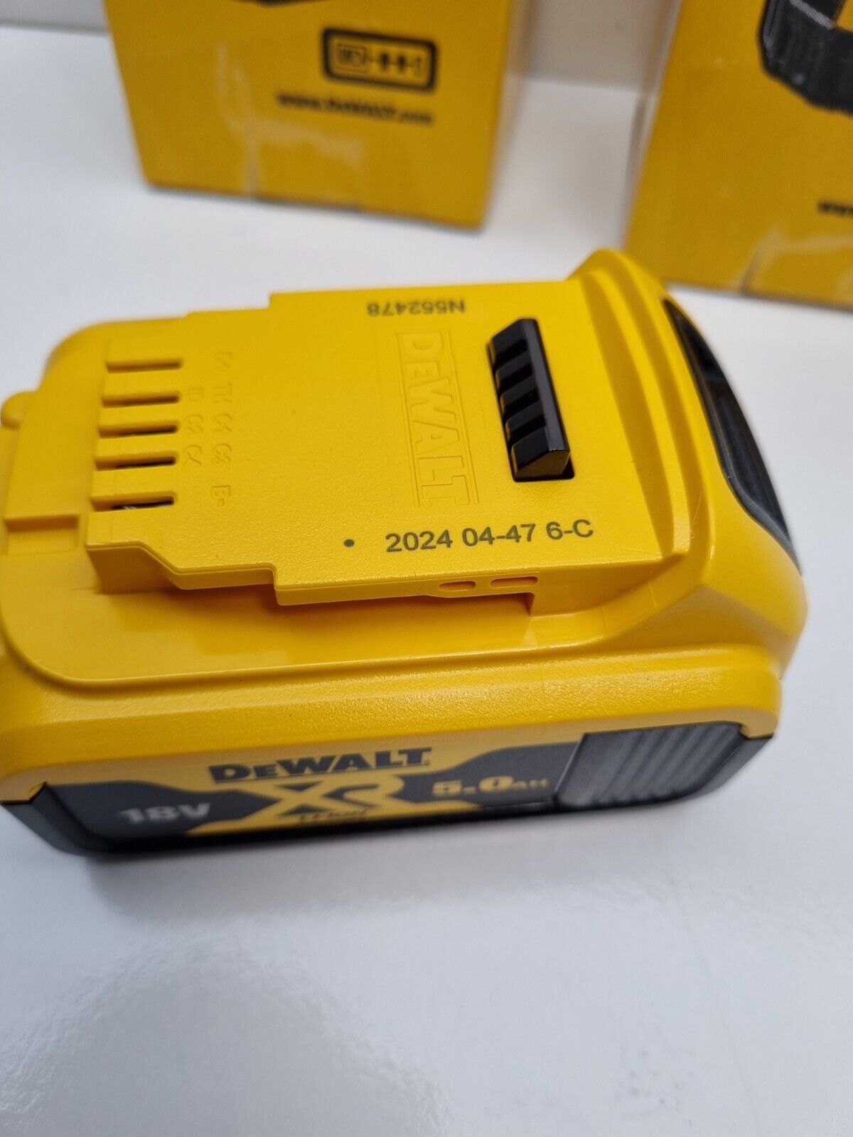 Dewalt 18v 5Ah Battery x2 DCB184 - 2024 + Genuine