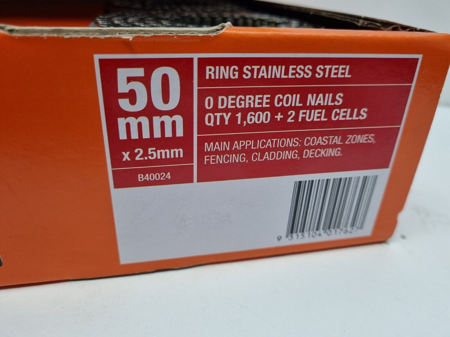 Paslode Coil Master Nails 50mm - Stainless, Ring Shank - New