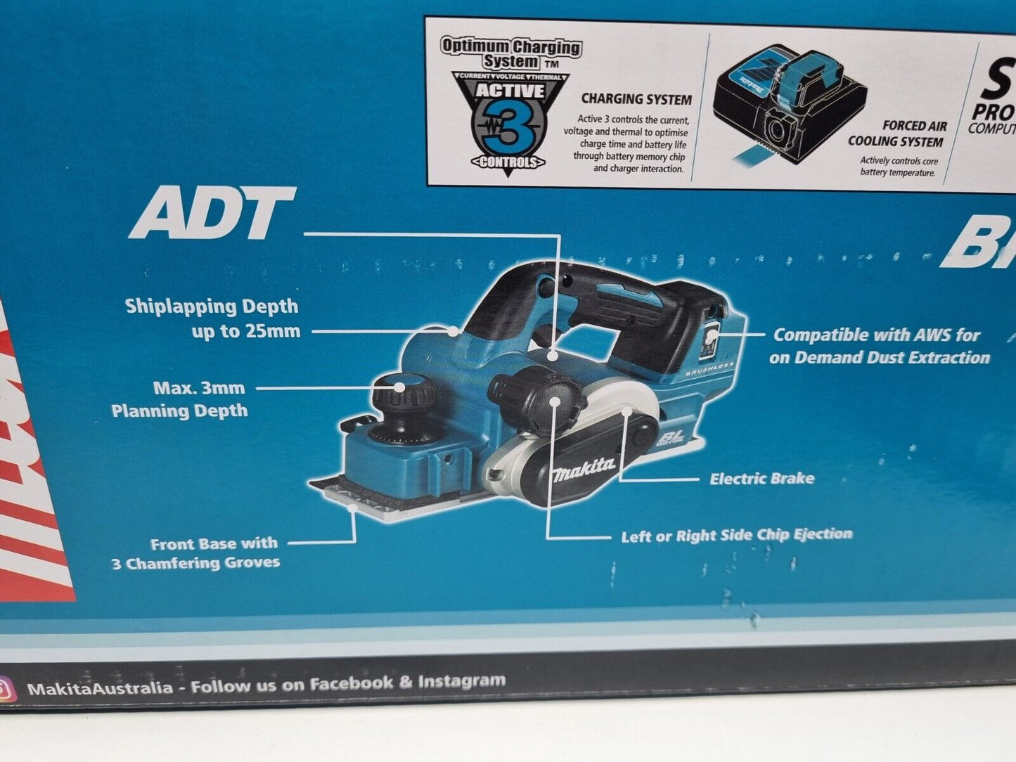 Makita 18v Brushess Planer DKP181Z - New + Genuine