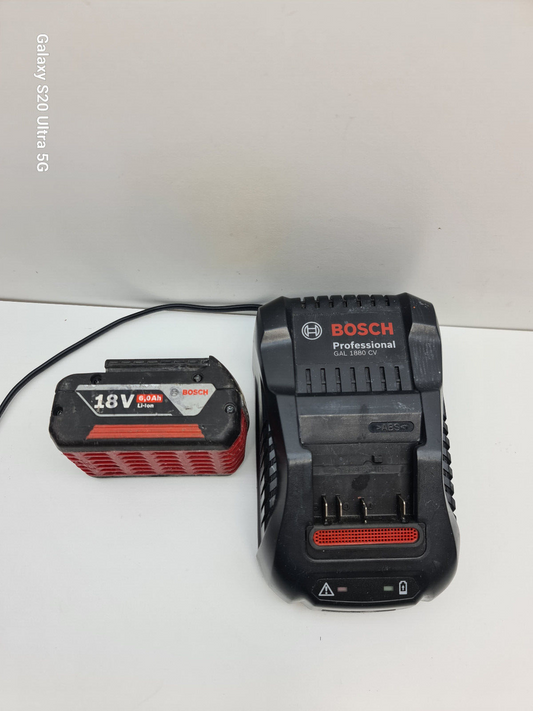 Bosch 18v Rapid Charger + 6AH Battery - Used + Genuine