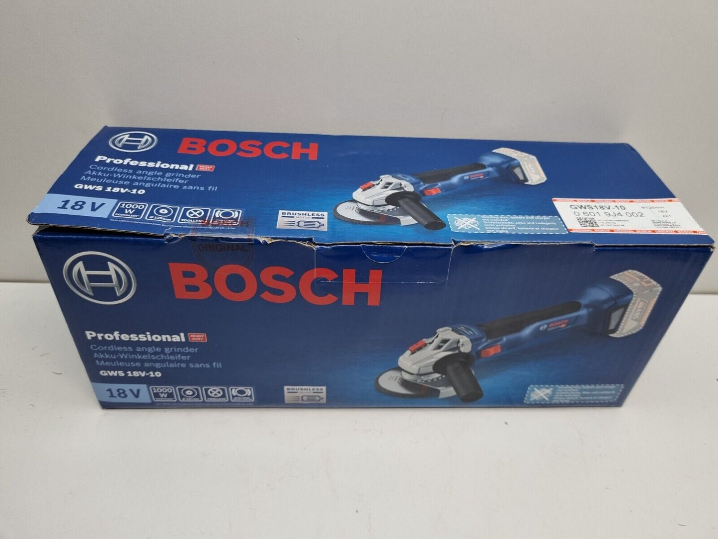 Bosch 18v Brushless Angle Grinder GWS18V-10 - New