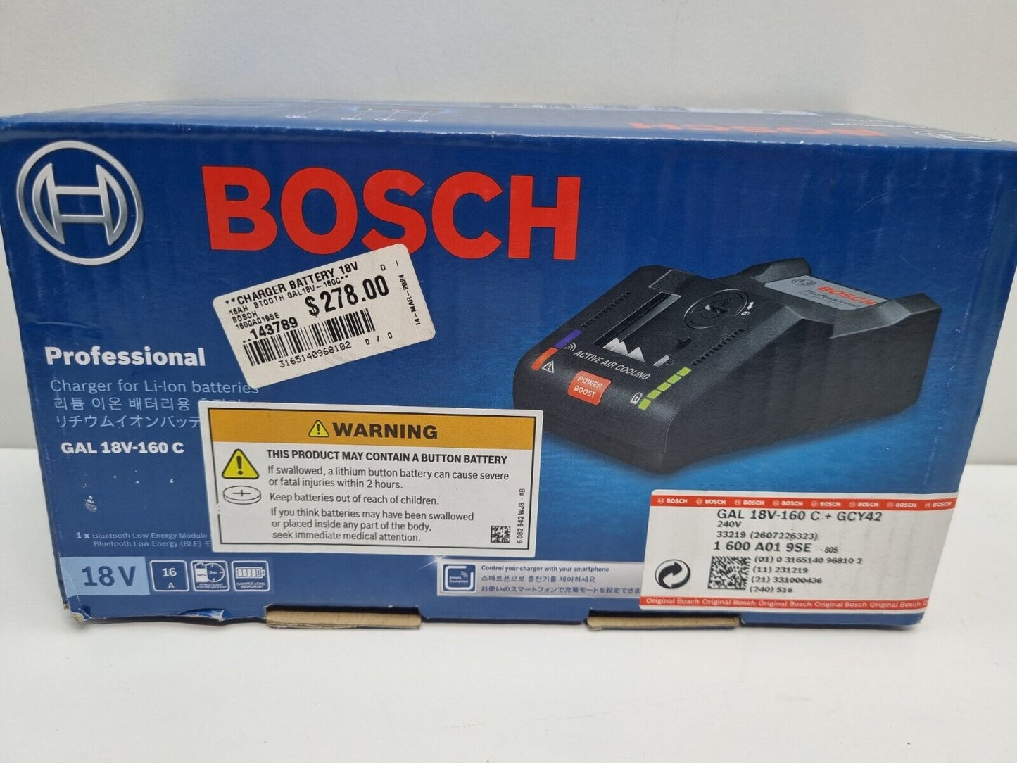 Bosch 18v Turbo Charger GAL-160C - 16A + Bluetooth