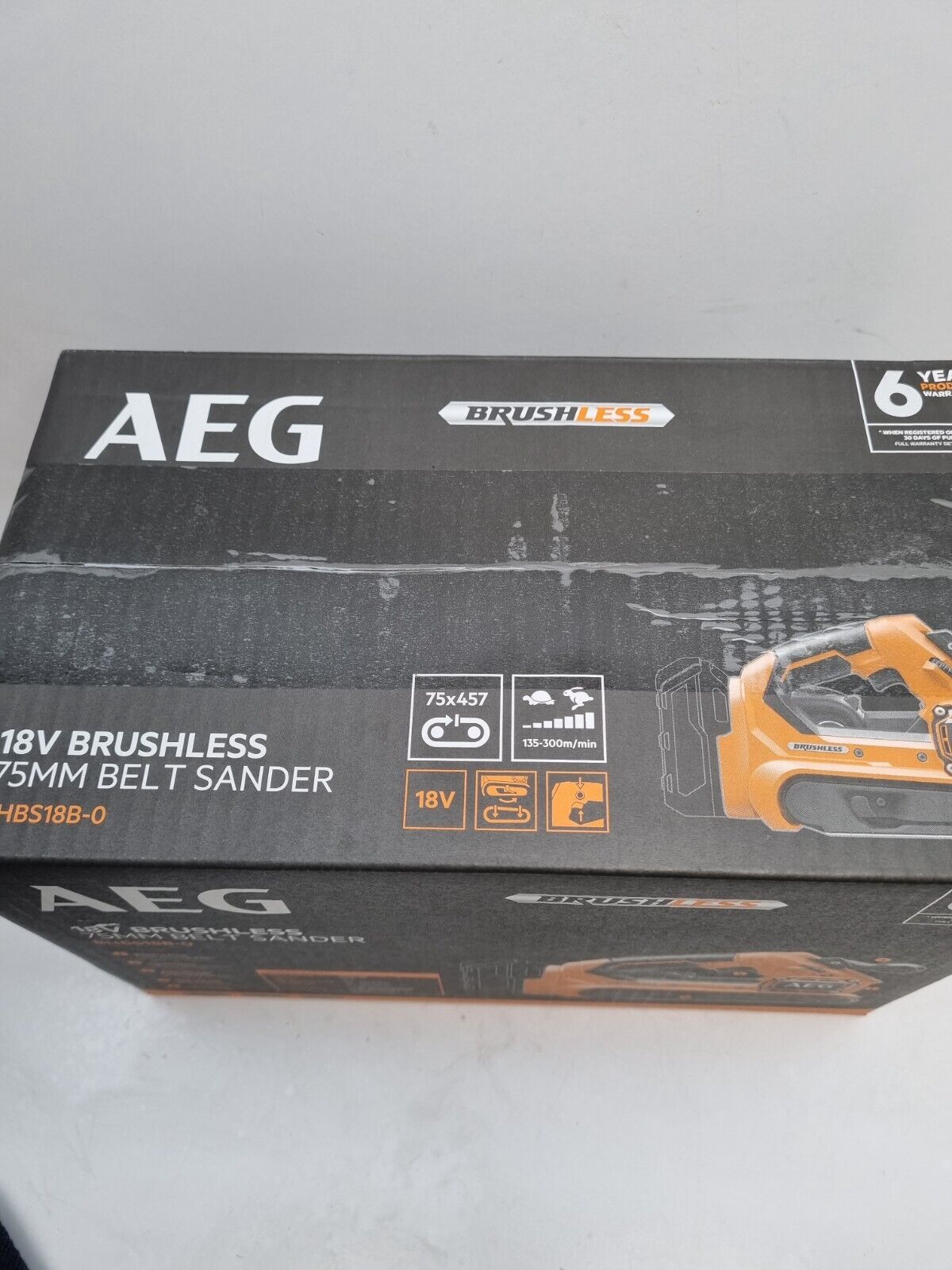 AEG 18v Brushless Belt Sander 75mm BHBS18B - New