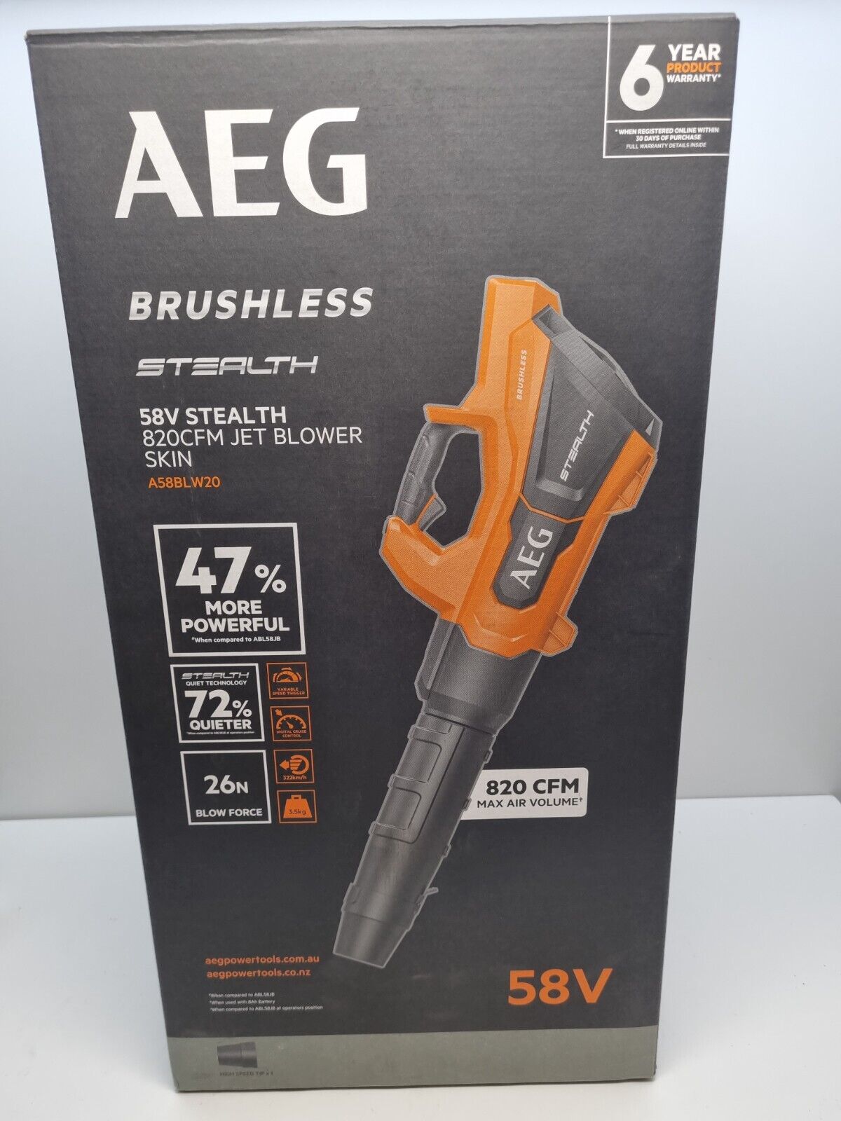 AEG Stealth 58v Garden Blower Tool Brushless