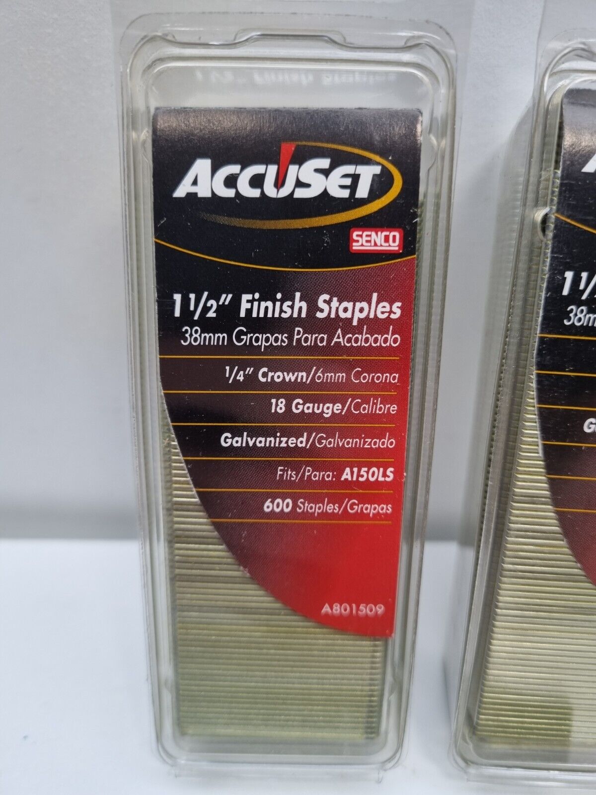 Accuset Narrow Crown 18ga Staples 38mm x 1200 - 6000 Series