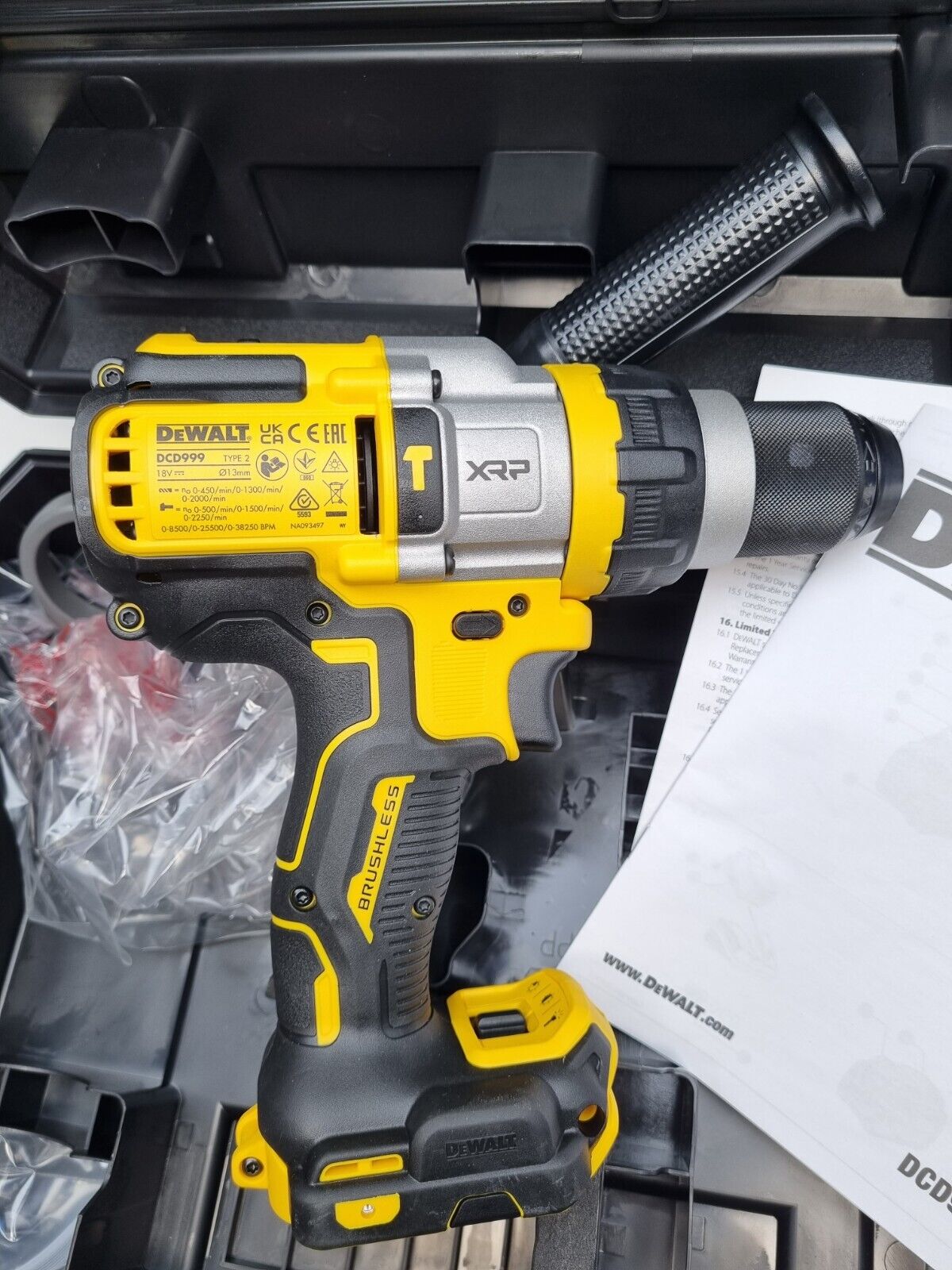 Dewalt 18v Brushless Drill DCD999N - Flexvolt Advantage - New + Genuine in Case