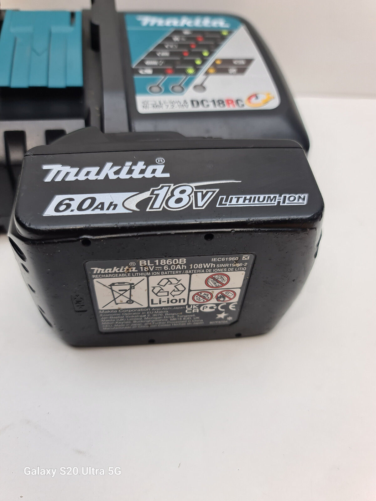 Makita 18v Rapid Charger + 6AH Battery - Used + Genuine