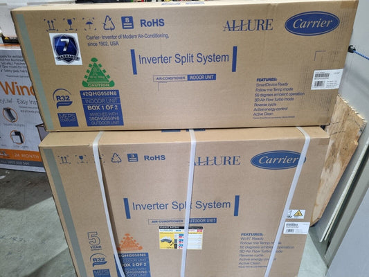 Carrier Allure 5.0KW Inverter Split System - New in Box