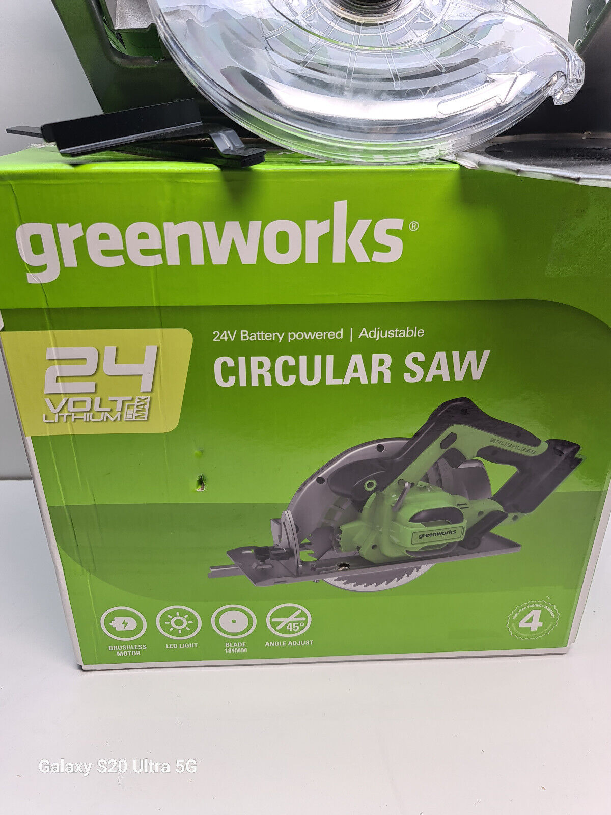 Greenworks 24v Brushless Circular Saw CRD401 - New