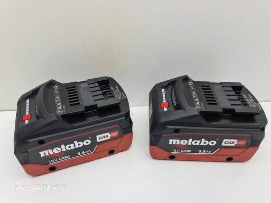 Metabo 18v 5.5AH Battery CAS x2 - New + Genuine