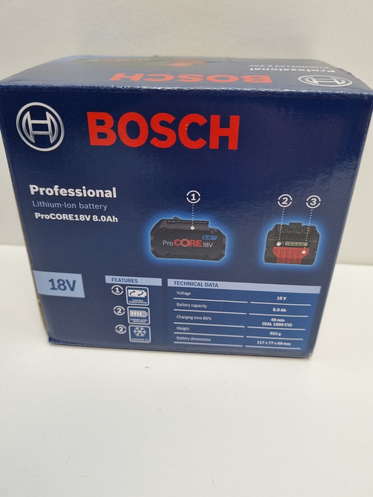 Bosch Pro Core 8Ah Battery - New in Box + Genuine