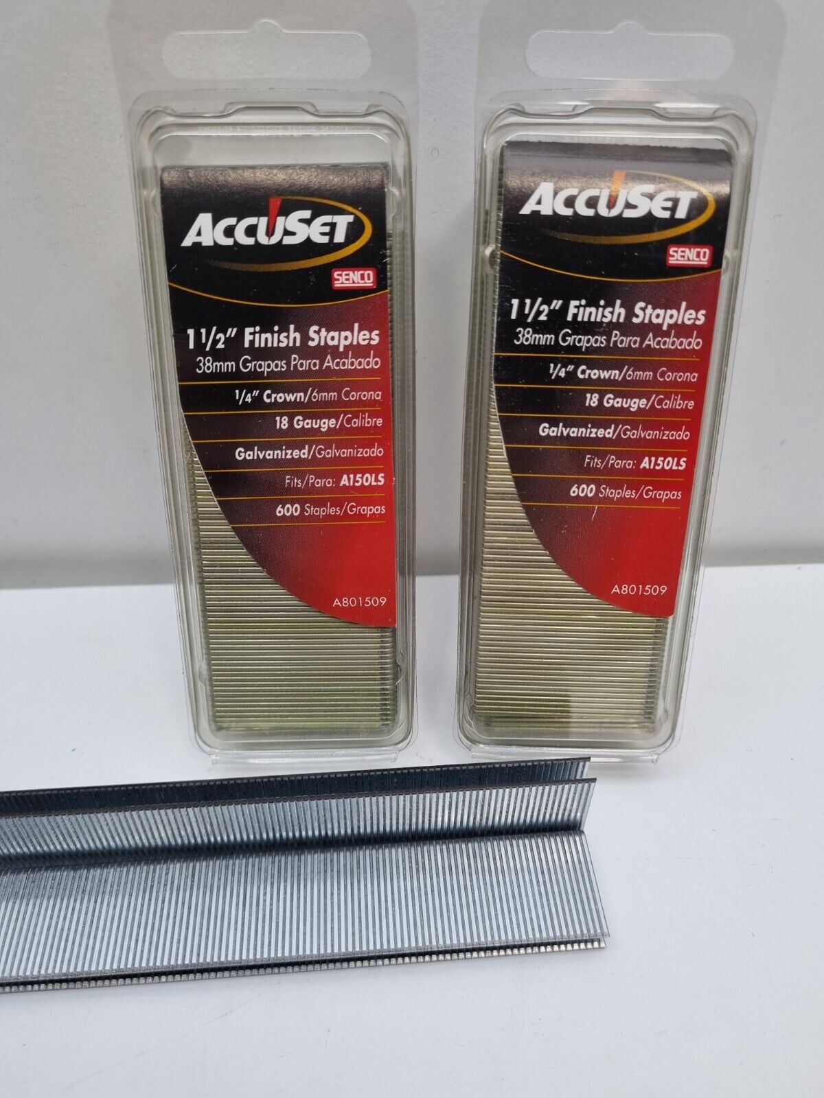 Accuset Narrow Crown 18ga Staples 38mm x 1200 - 6000 Series