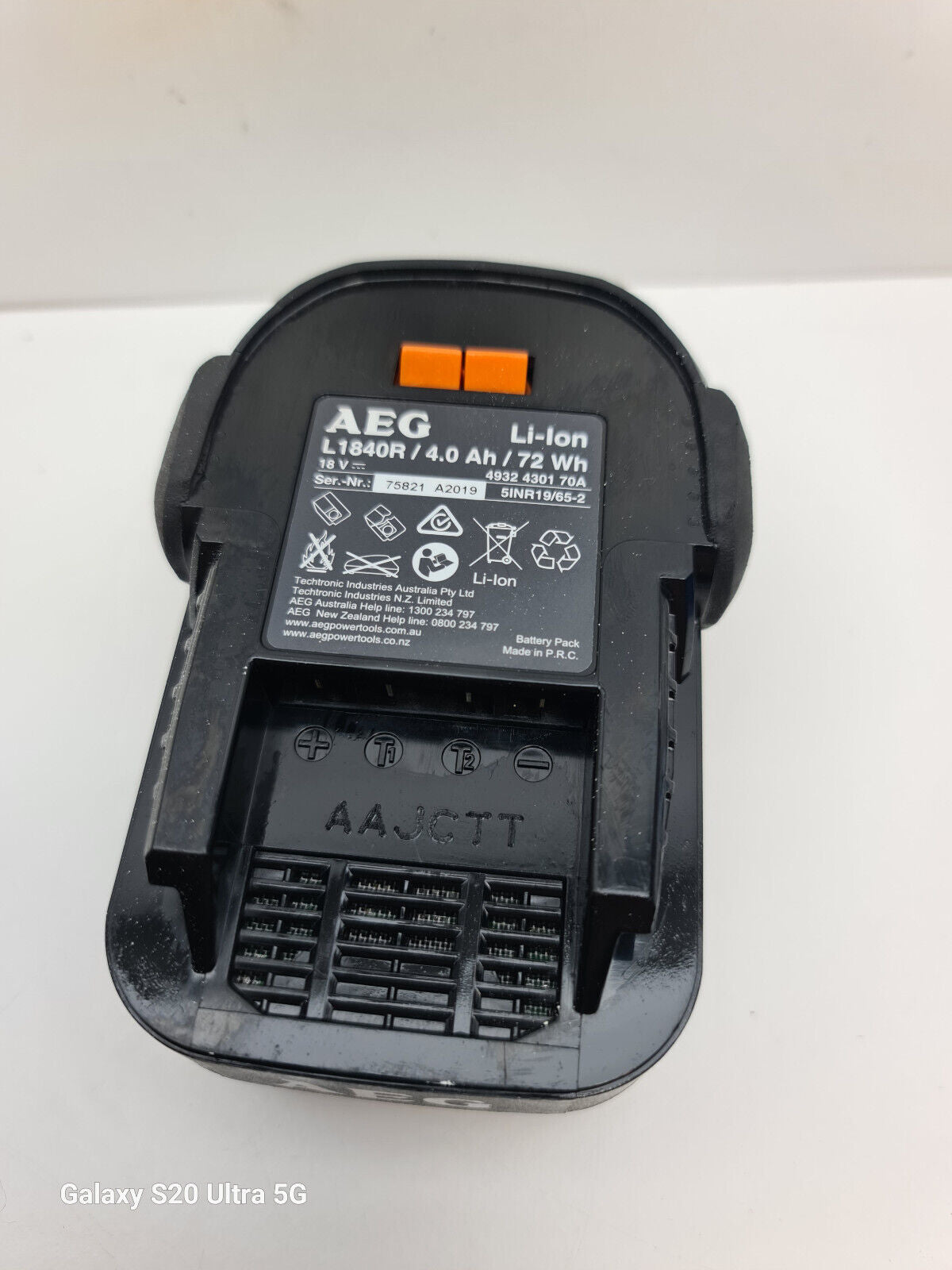 AEG 18v 4Ah Battery L1840R - Good Condition + Genuine