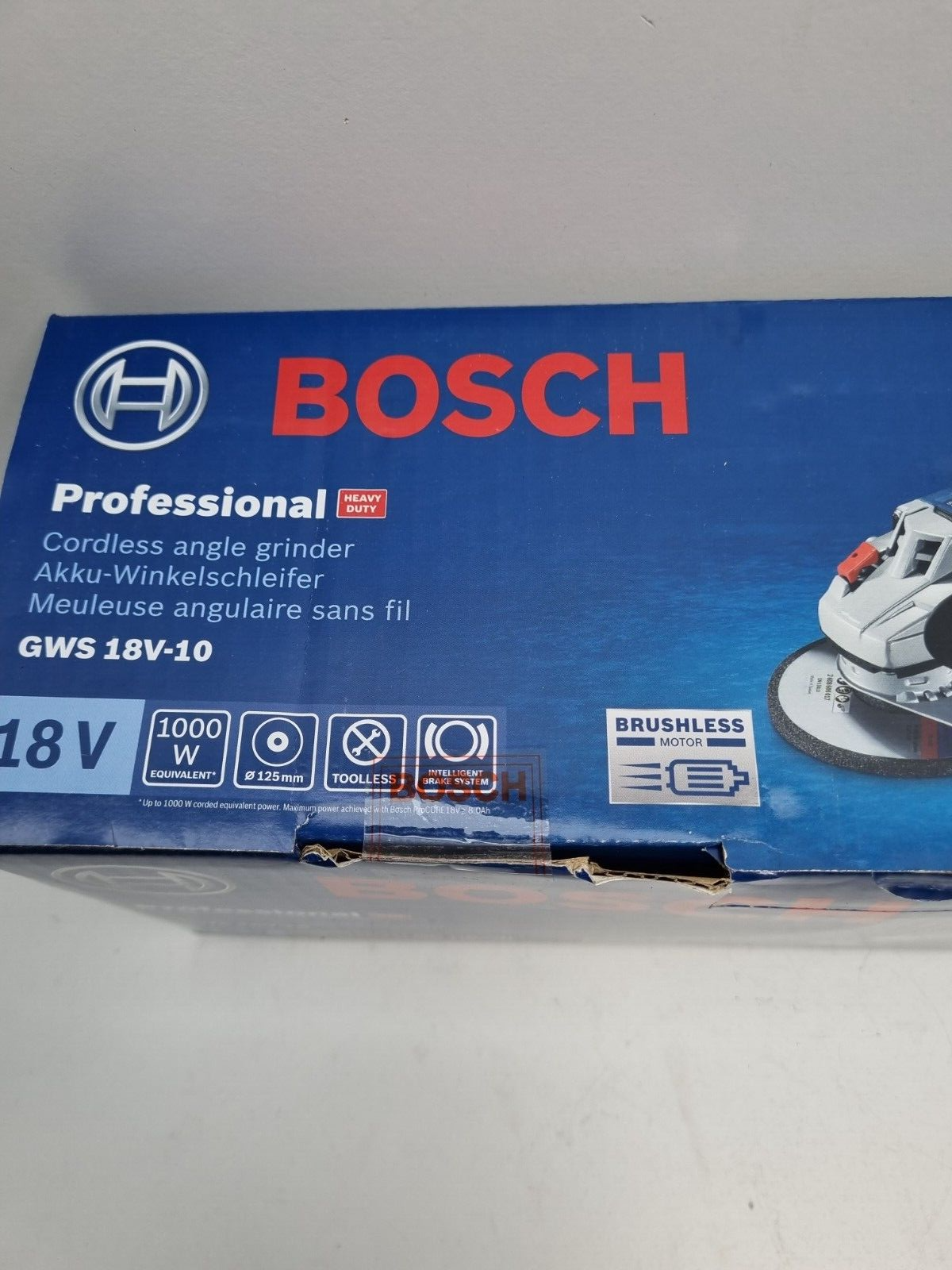 Bosch 18v Brushless Angle Grinder GWS18V-10 - New