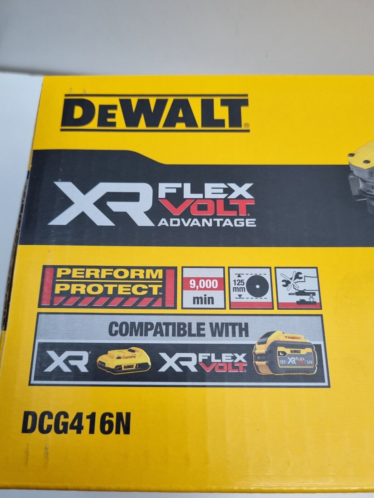 Dewalt 18v Brushless Flexvolt Advantage Angle Grinder 125mm DCG416N - New in Box