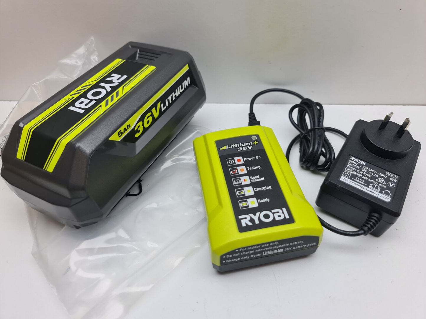 Ryobi 36v 5Ah Battery + Charger - New