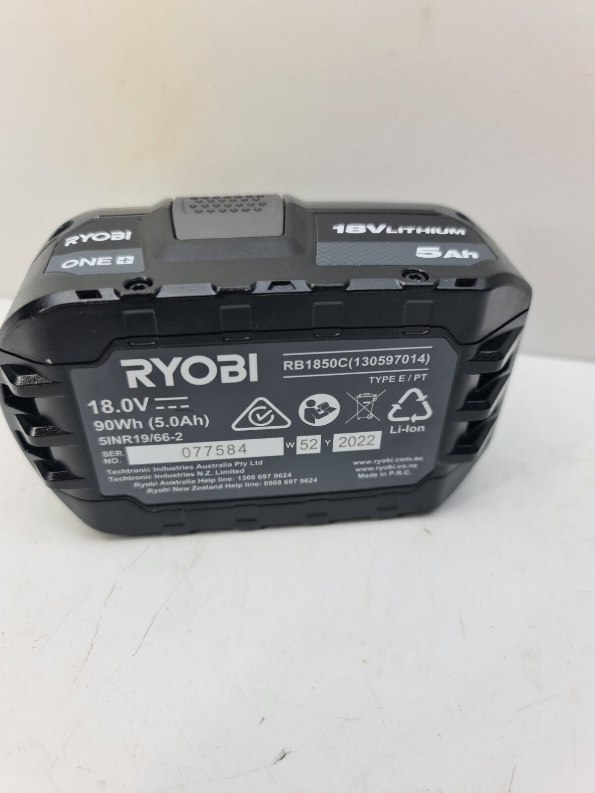 Ryobi 18v 5AH Battery RB1850C - New Model