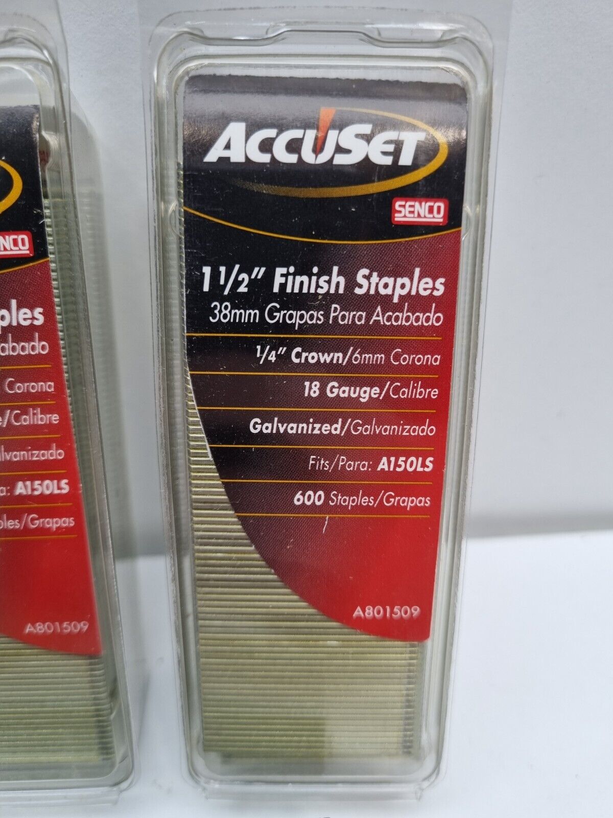 Accuset Narrow Crown 18ga Staples 38mm x 1200 - 6000 Series