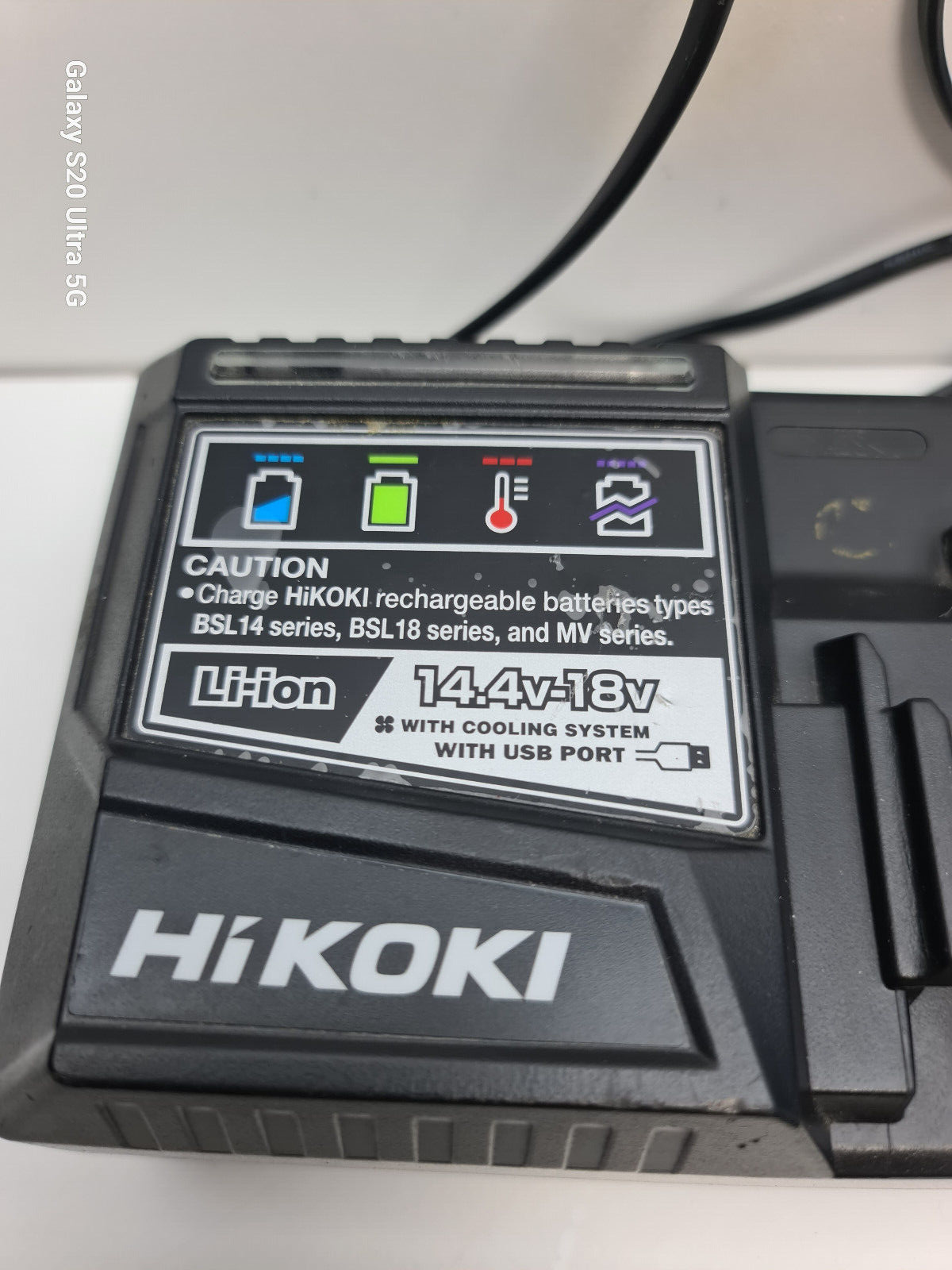 Hikoki 18v 36v Rapid Charger with USB - Used