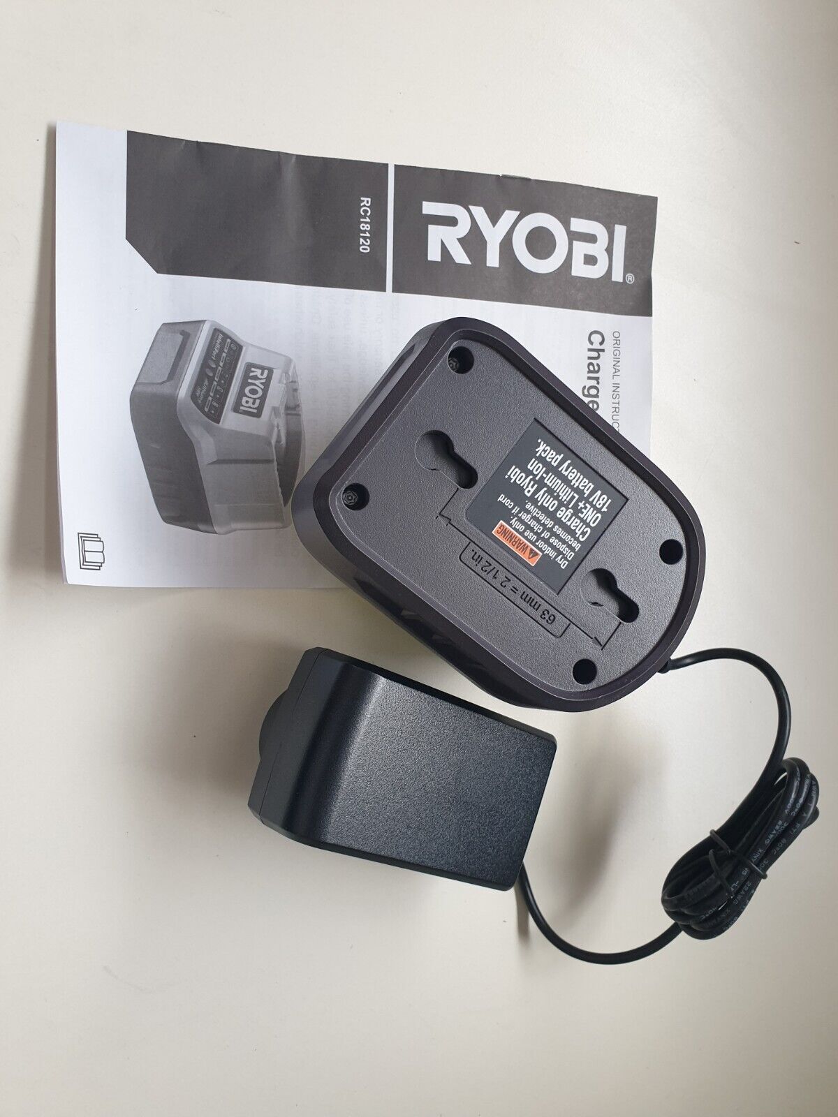 Ryobi 18v Fast Charger- New