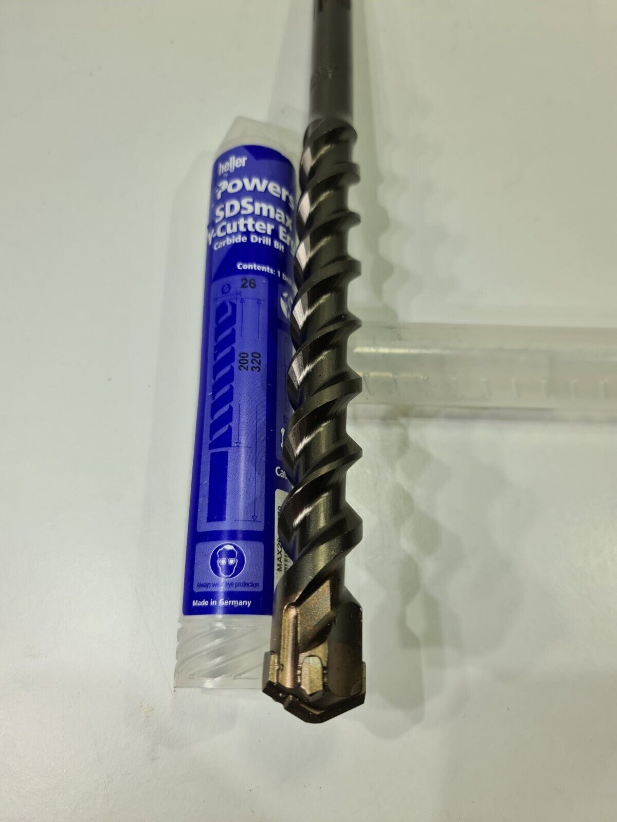 Powers SDS MAX 26mm x 320mm Carbide Y Cutter Drill Bit - Made in Germany - New