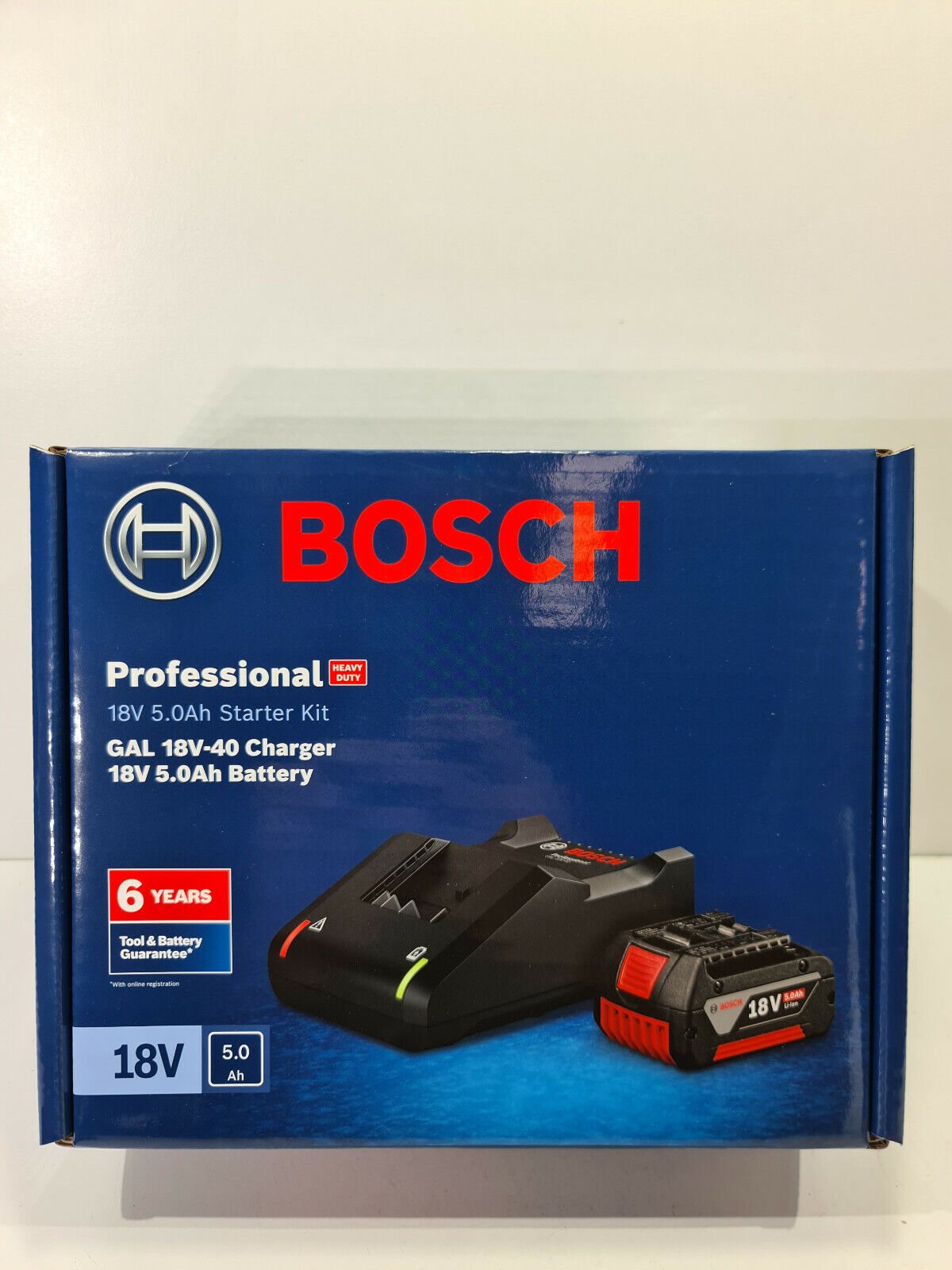 Bosch 18v 5Ah Battery + Charger - New in Sealed Box