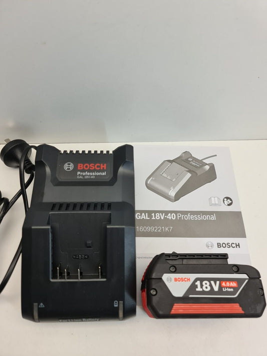 Bosch Blue 18v Charger + 4Ah Battery - New + Genuine