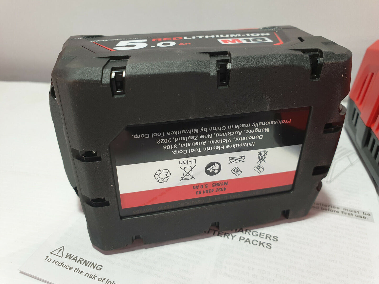 Milwaukee 18v 5Ah Battery + Rapid Charger  - New