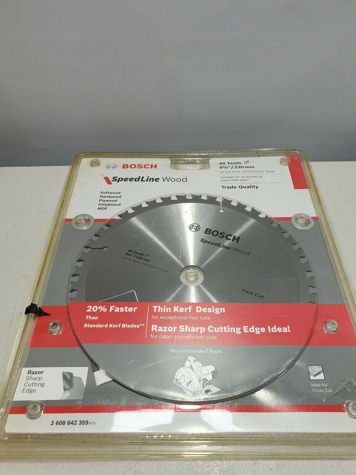 Bosch 235mm 9 1/4 Saw Blade 40T Thin Kerf - New