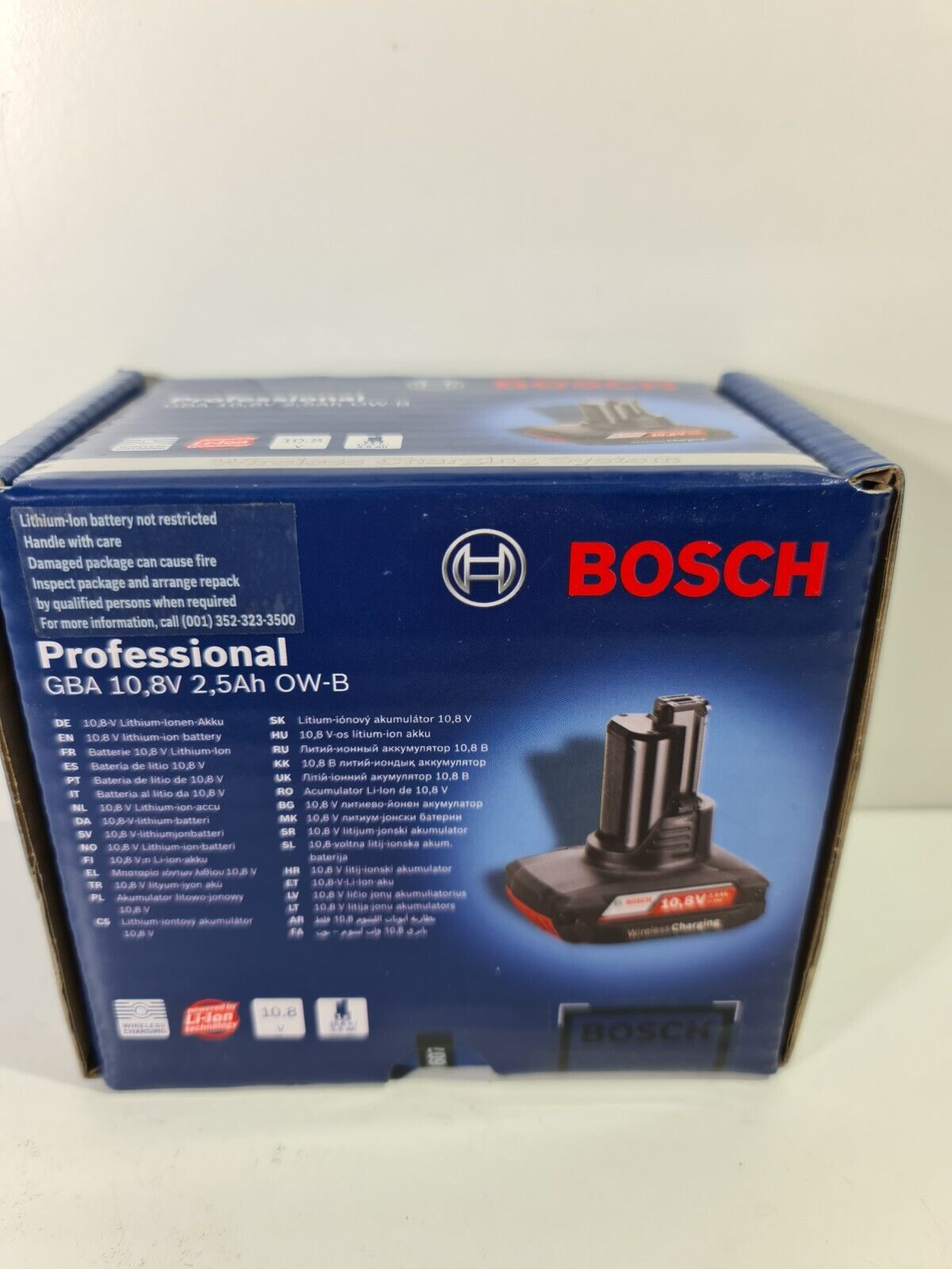 Bosch 10.8v 12v 2.5Ah Battery - Wireless Charging Compatible - New