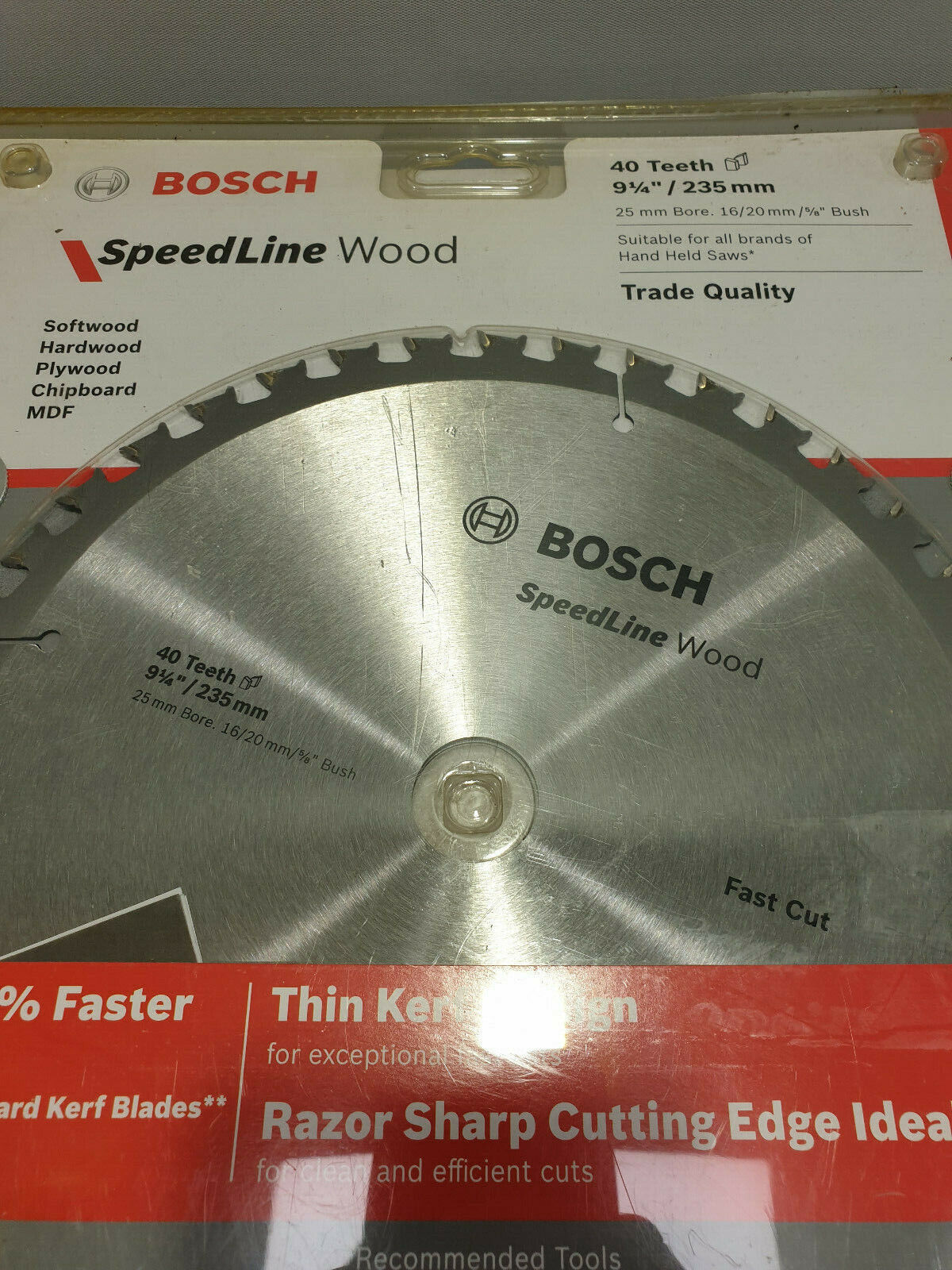 Bosch 235mm 9 1/4 Saw Blade 40T Thin Kerf - New