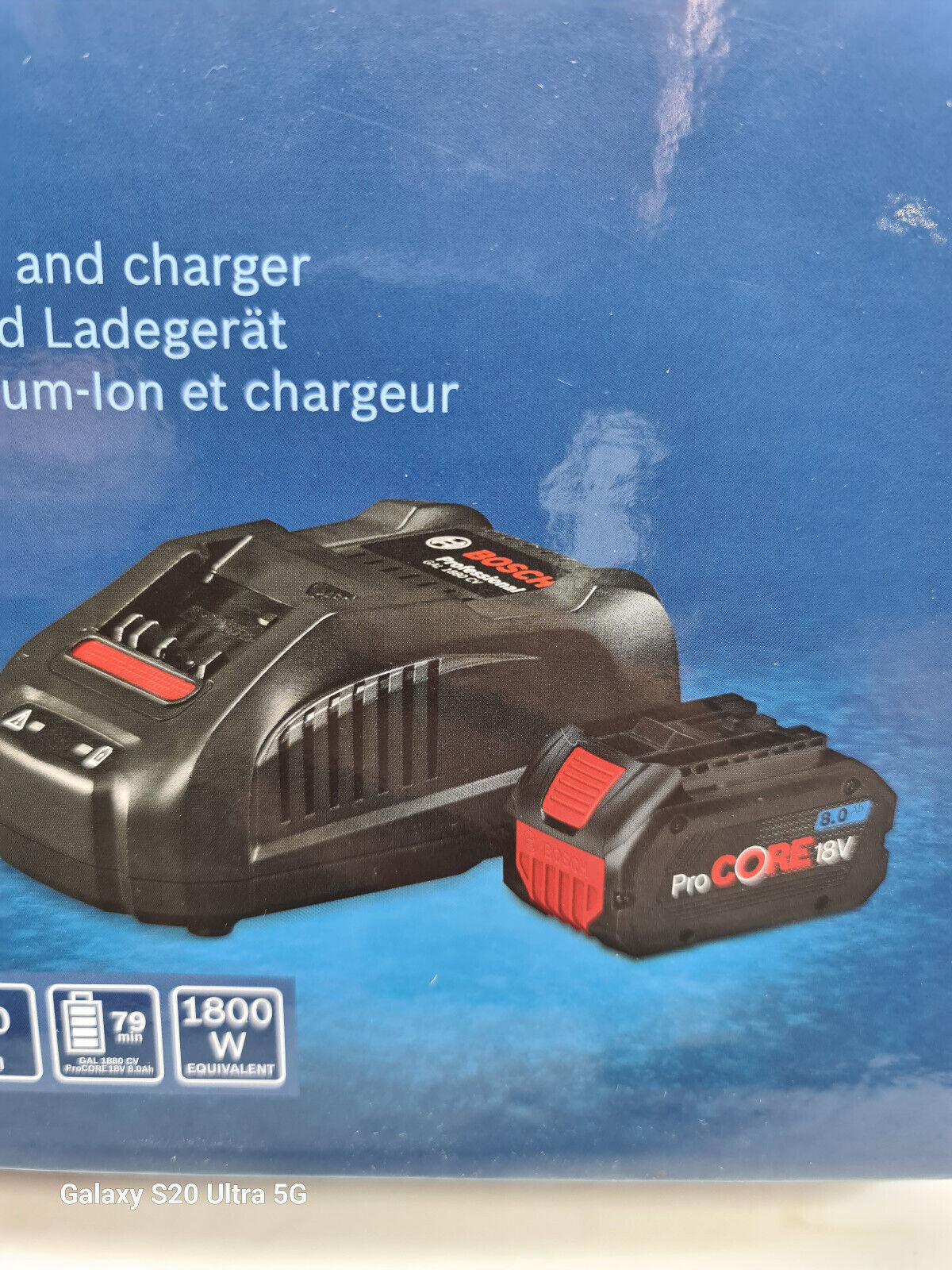 Bosch 18v AMP Share 8AH Pro Core + Rapid Charger Combo - New in Box