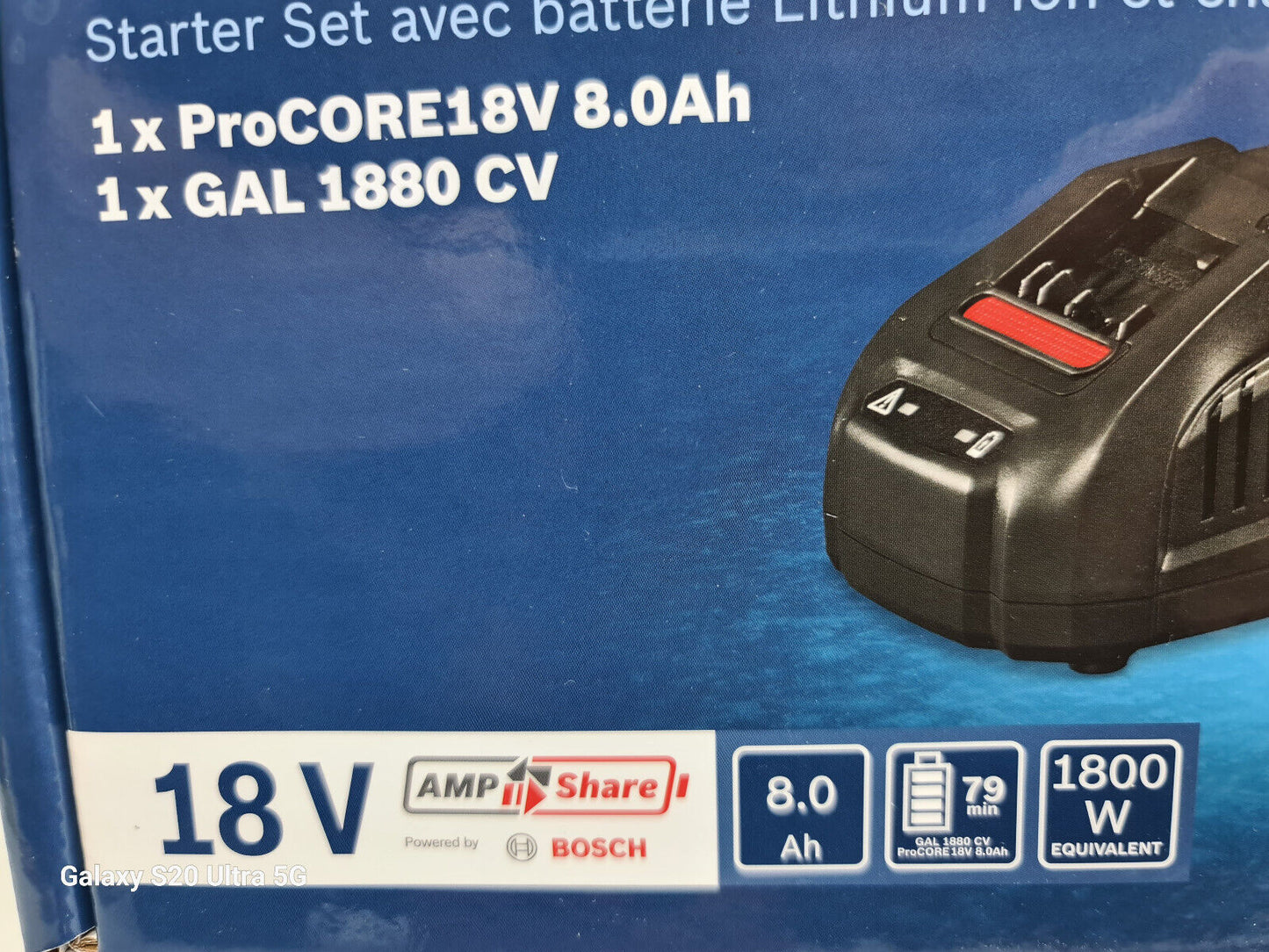 Bosch 18v AMP Share 8AH Pro Core + Rapid Charger Combo - New in Box